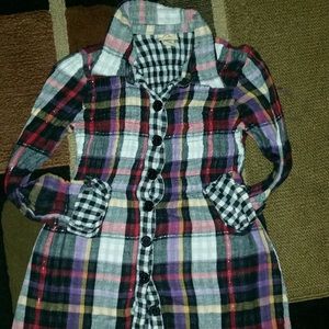 Daytrip plaid tunic shirt